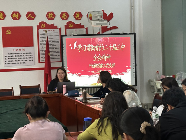 公司教工党支部开展学习贯彻党的二十届三中全会精神党课学习教育